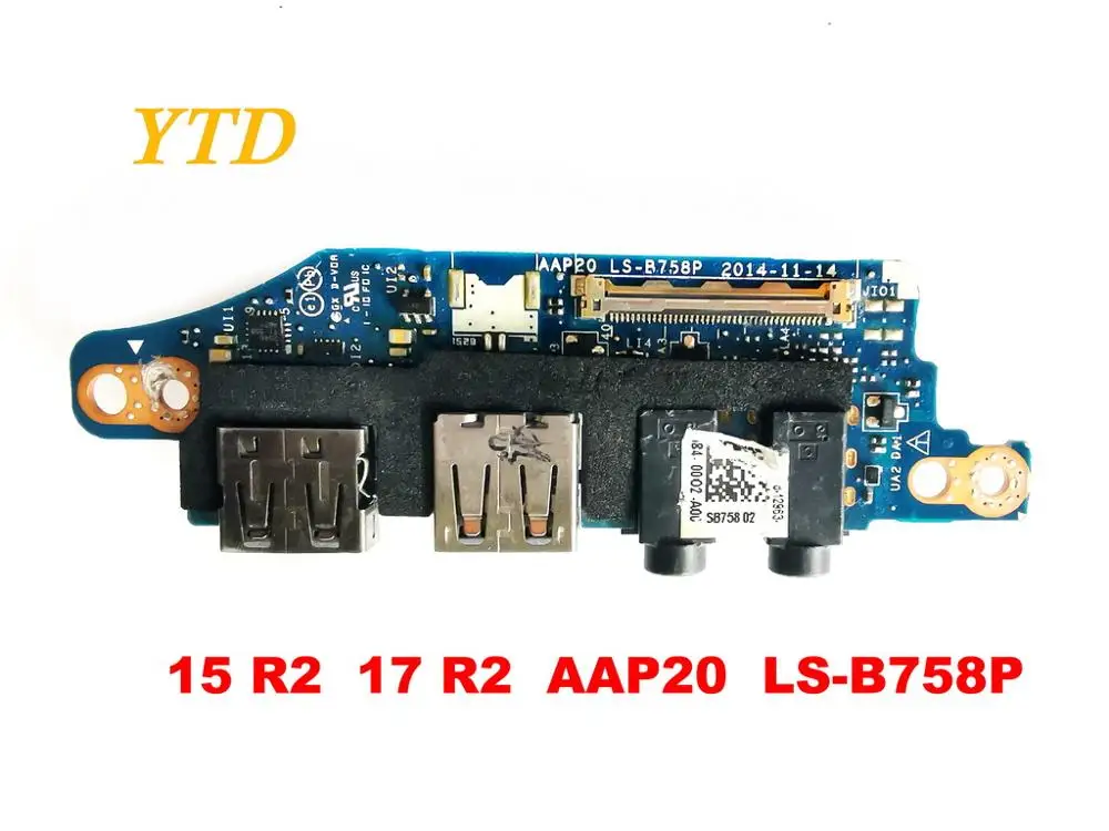 Оригинальный Для DELL 15 R2 17 R3 звуковая плата USB доска AAP20 LS-B758P испытанное хорошее