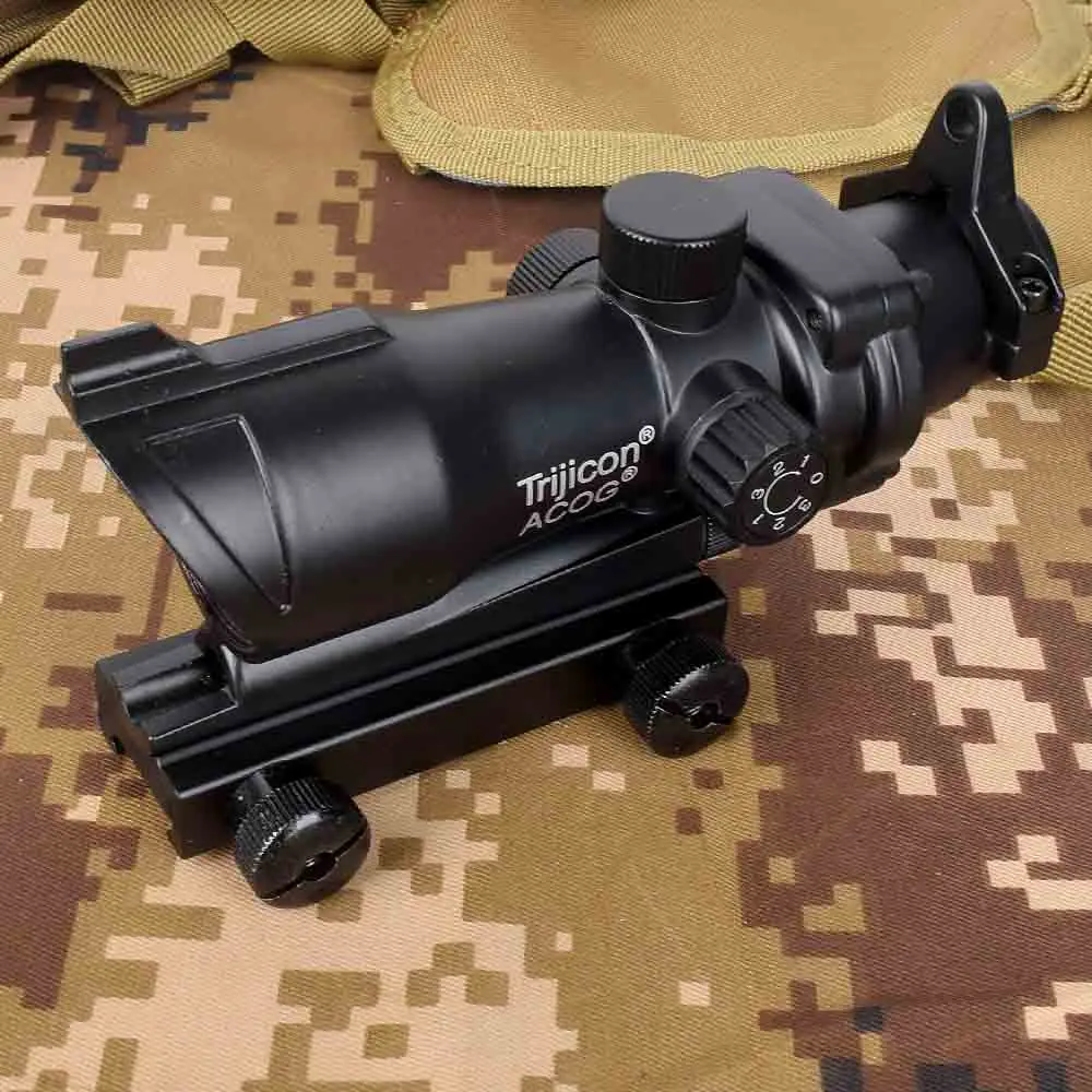 

ACOG 1X32 Red Green Cross Sight Optical Rifle Scopes Hunting Scopes With 20mm Rail for Airsoft Gun