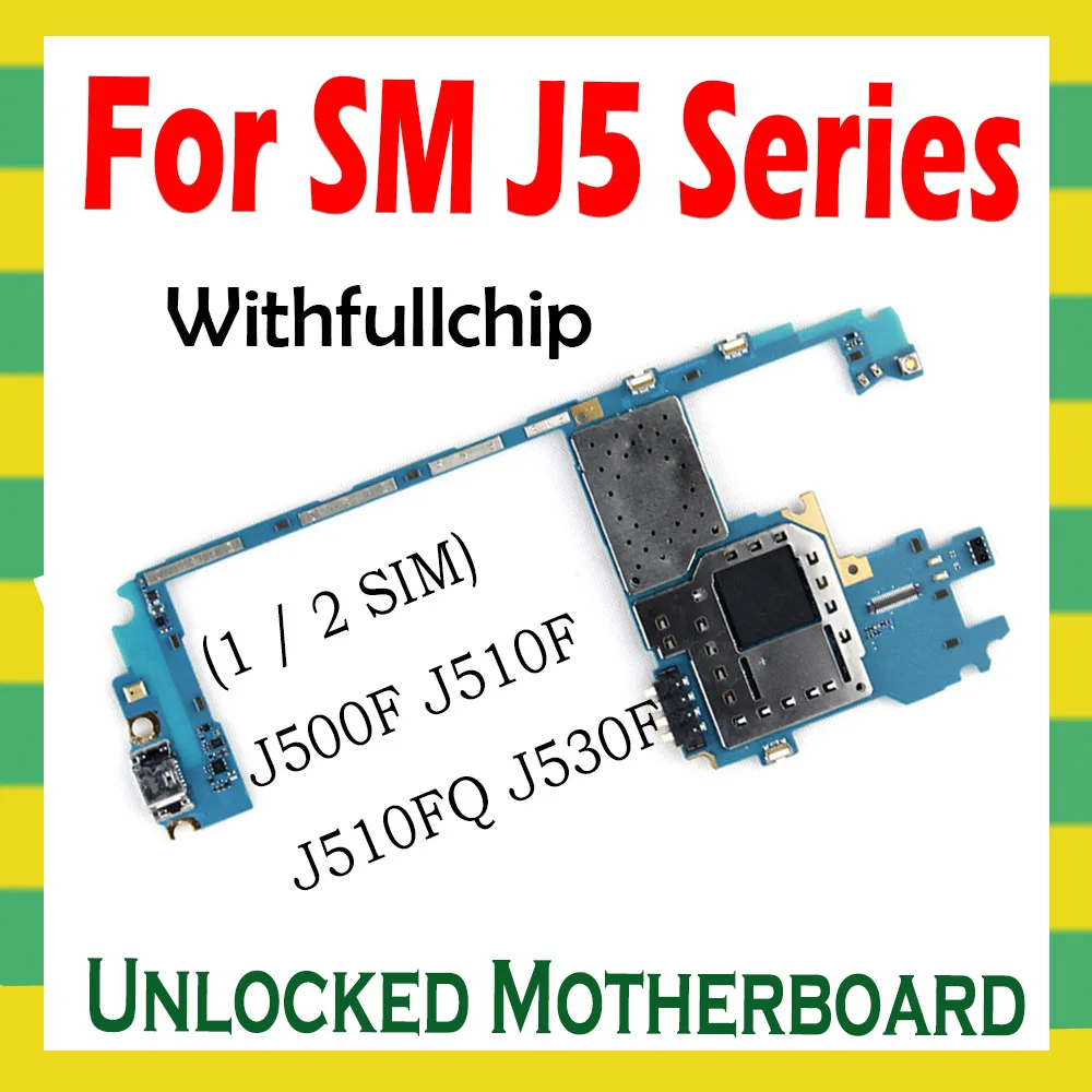 Оригинальная материнская плата для Samsung Galaxy J5 J500F J510F J530F разблокированная с