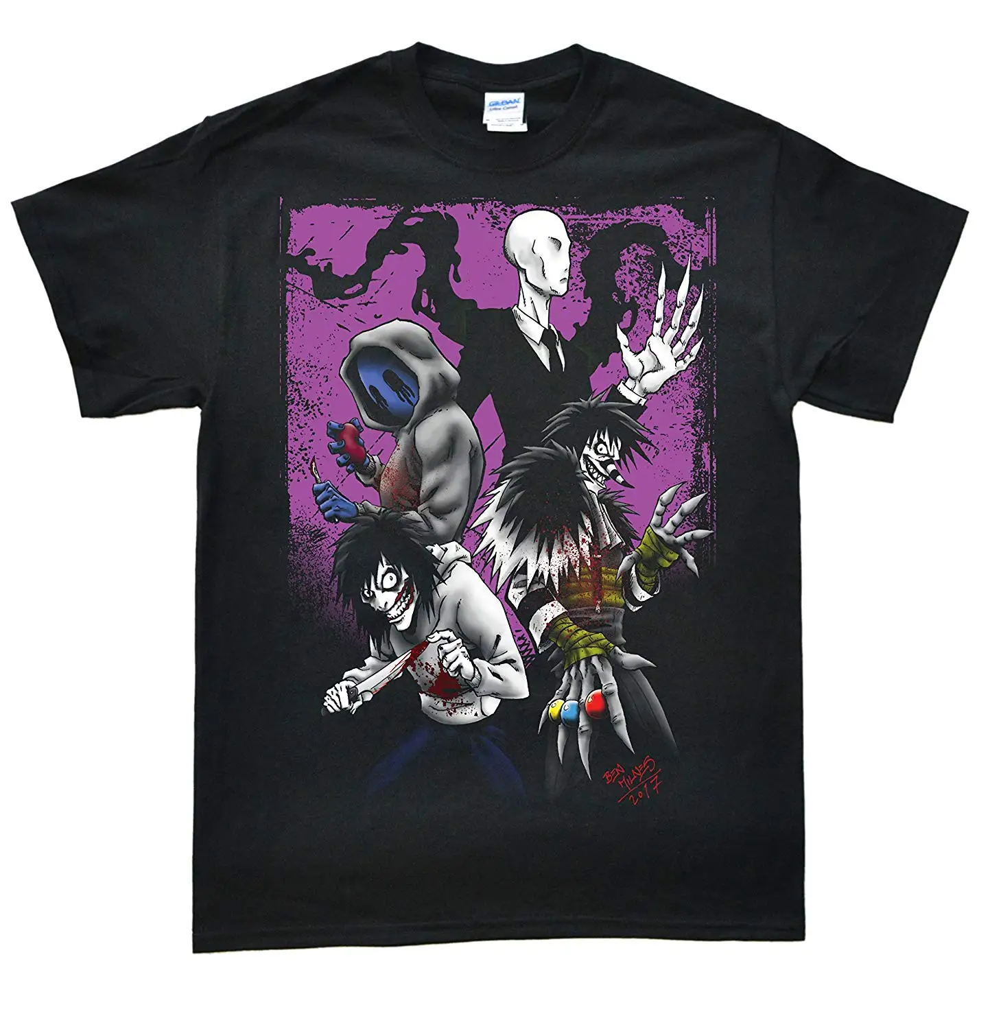 

Stooble Men's Creepypasta T-Shirt Print T-Shirt Men Summer Style Fashion T Shirt Hipster Cool Tops Newest 2018 Top Tee