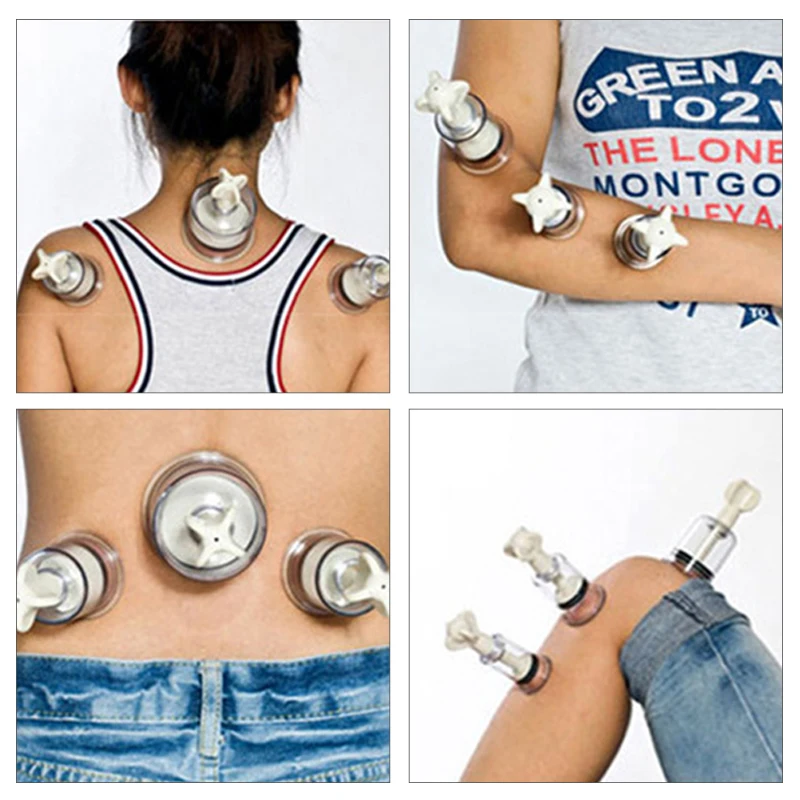 1PC Manual Rotating Cupping Vacuum Cupping Device Breast Nipple Sucker Body Massager Vacuum Suction Cup Anti Cellulite Massager 3
