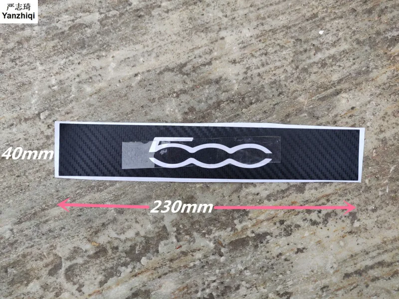 

1PCS Car-Styling Taillight Brake Lights Lamp Protector carbon fiber Covers 3D car stickers For FIAT 500 Accessories