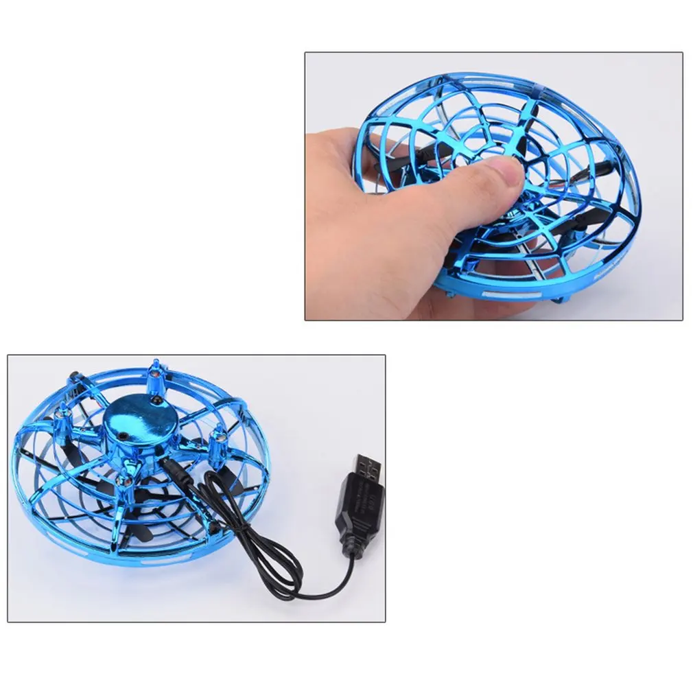MINI RC Drone with Sensors 2.4G 4CH Quadcopter Gyro Fly Ball Smart No remote control Shatterproof Pocket UFO safe Toys for Kids
