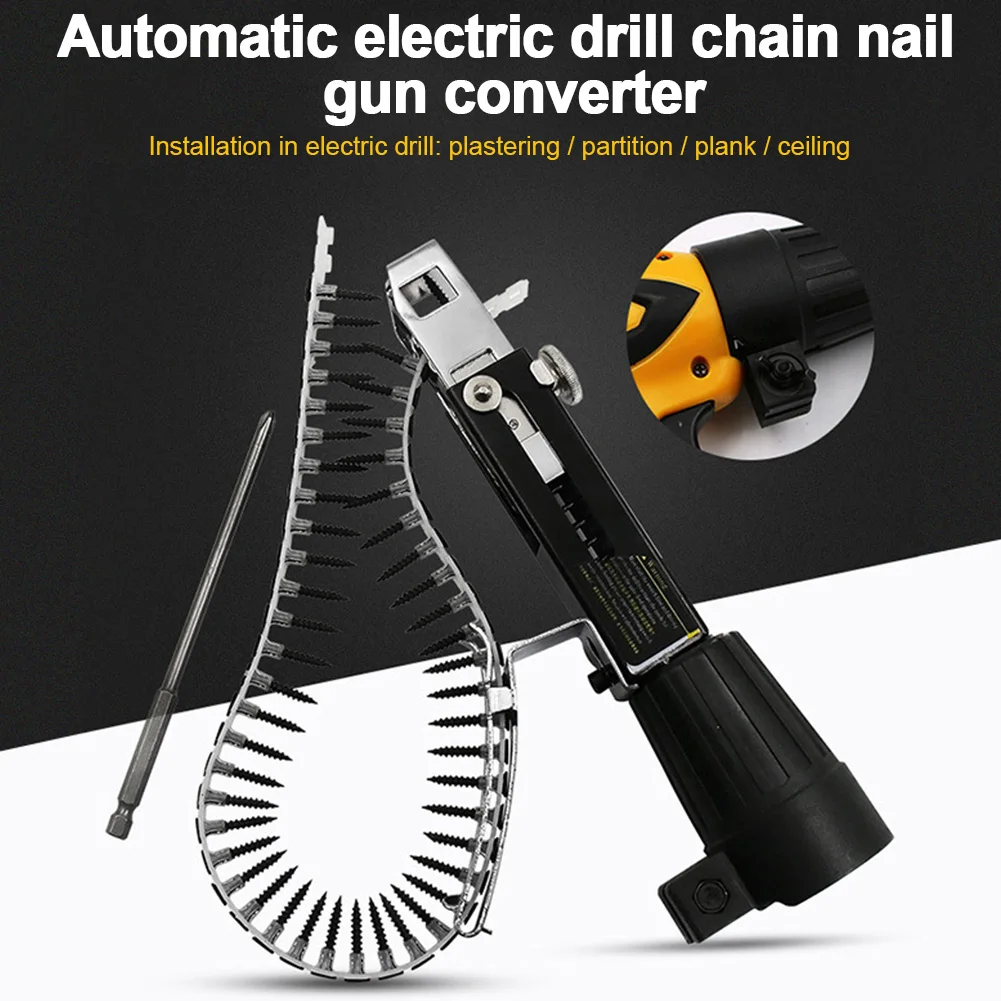 

Accessories Exit Bracket Household Handheld Professional With Screws Automatic Electric Chain Nail Adapter Fast Woodworking Tool