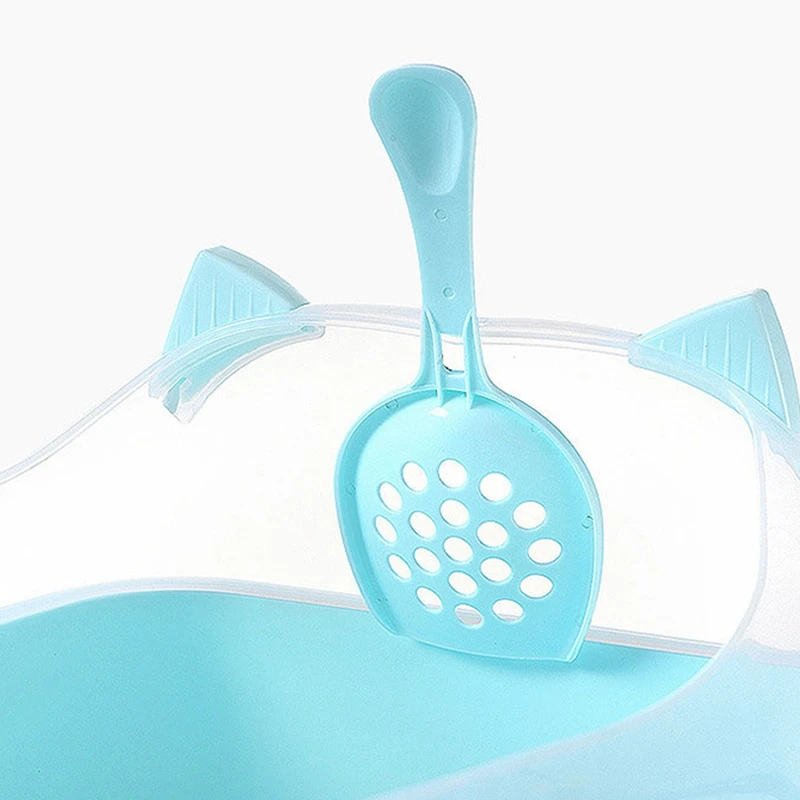 

Hot Sale Plastic En-Closed Cat Litter Box Sand Box Cat Shape Bedpan Pet Toilet Anti-Splash Cat Tray Cleaning Accessories Gray
