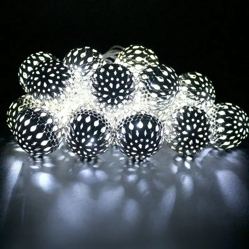 Шар в марокканском стиле гирлянды 4.9ft 10LED, отличный подарок на свадьбу, Рождество или ко Дню Святого Валентина