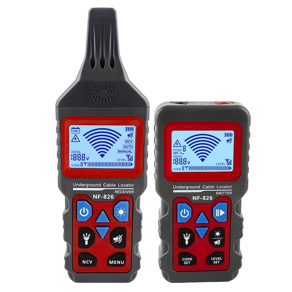 Noyafa NF-826 Wire Tracker Portable Underground Pipe Detector Professional Cable Finde Telephone Locator |