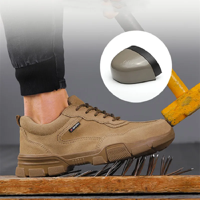 Details about   Breathable Safety Shoes Mens Steel Toe Work Boots Anti-puncture Hiking Sneakers 