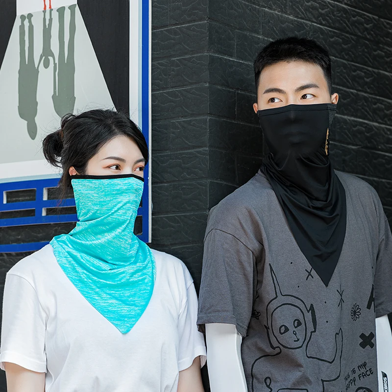 ROCKBROS велосипедная маска для лица треугольная бандана ледяная Ткань спортивный