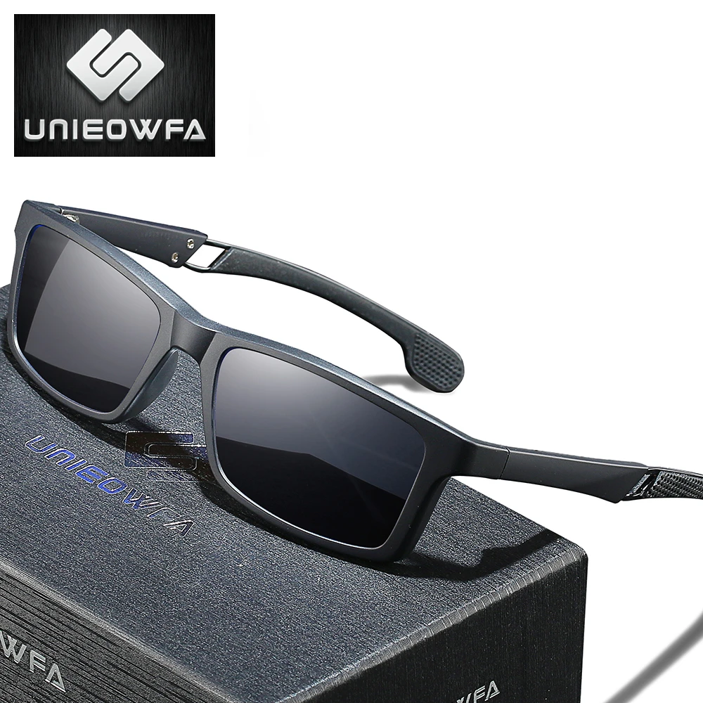 Gafas de sol graduadas para hombre, anteojos sol masculinos polarizados y progresivos, ópticas para miopía, color negro, marca UV400| | -