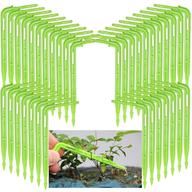 50Db Green Bend Nyíl Csepegtető Mikro Öntözőkészlet Kibocsátók 3/5 Mm -Es Tömlőkert -Öntözéshez Micro Dripper Greenhece