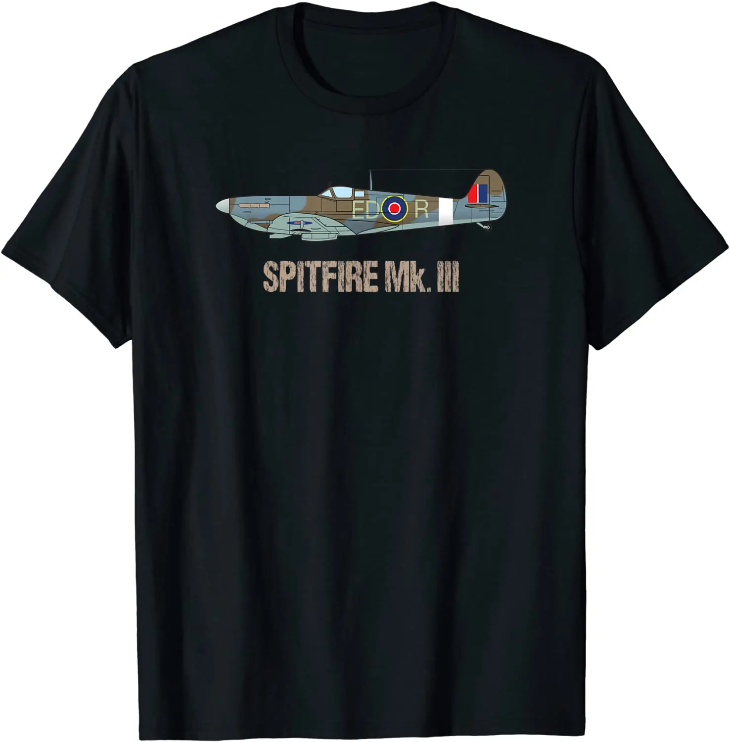 Ww2 Spitfire Fighter Plane Warbird T-Shirt Da Uomo Corta Casual 100% Cotone O-Collo Harajuku T Shirt