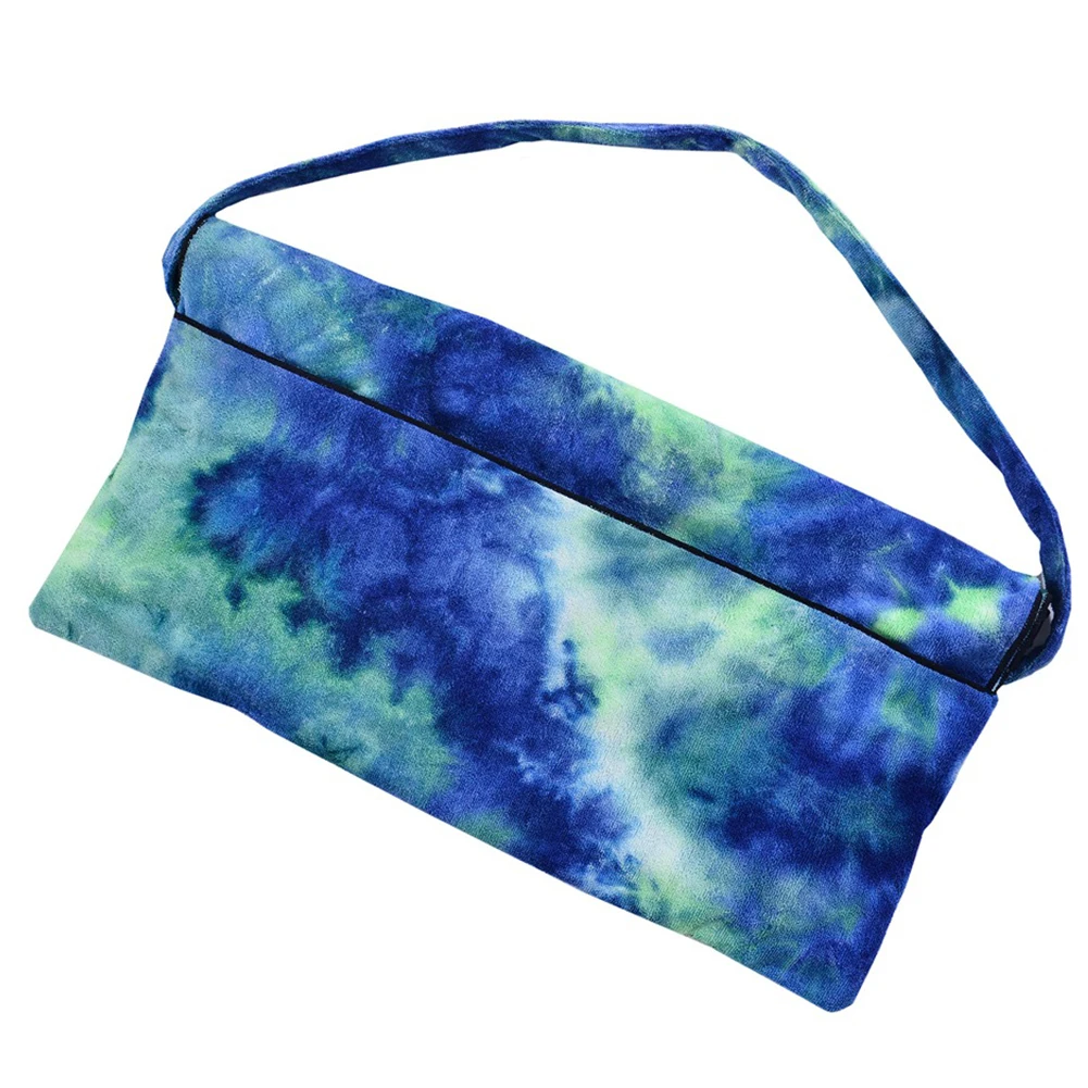 Пляжная сумка для полотенец складной патио Бассейн Портативный солнцезащитный микрофибра банный карман Открытый галстук крашеный чехол для кресла для отдыха - Цвет: Зеленый