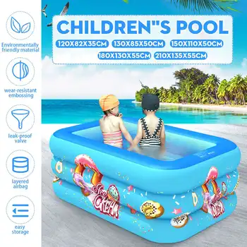 

Kids Inflatable Pool Children's Home Use Paddling Pool Large Size Square PVC Swimming Pool For Toddler Non-slip Portable