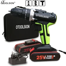 25V Electric Tools Impact Drill Impact Electric Screwdriver Impact Cordless Drill Electric Drill Battery Screwdriver 25+3 Torque