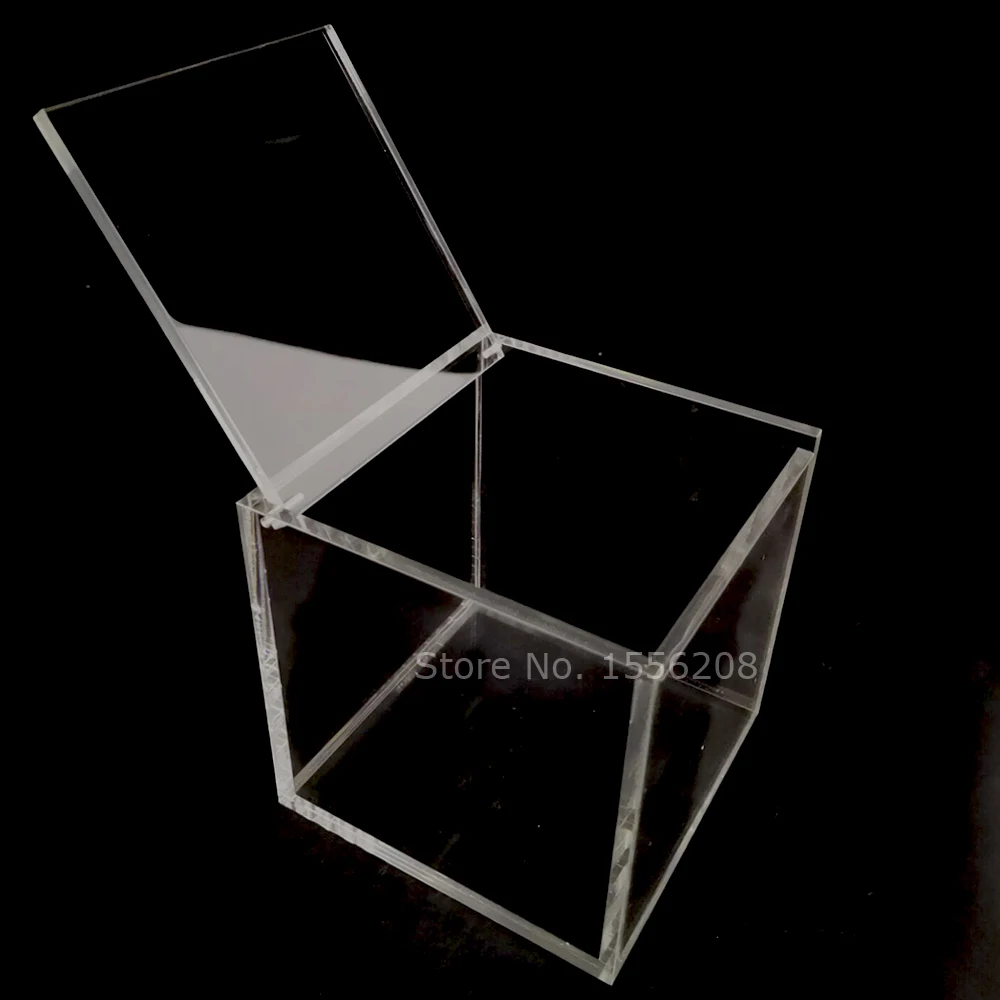 New Transparent Acrylic Storage Box Clear Square Cube Multipurpose