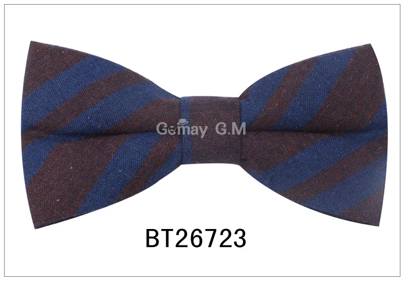Плед хлопок галстук для Для мужчин классические рубашки с бантом для Бизнес Свадебные бантом взрослых Для мужчин s Bowties Галстуки черный