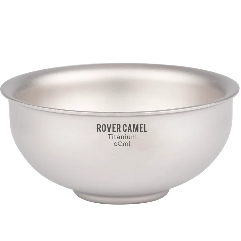 

Rover Camel Household Hot Selling Custom Printed Silver Tea Bowl/Cup Coffee mug drink flask Titanium Tableware Utensil