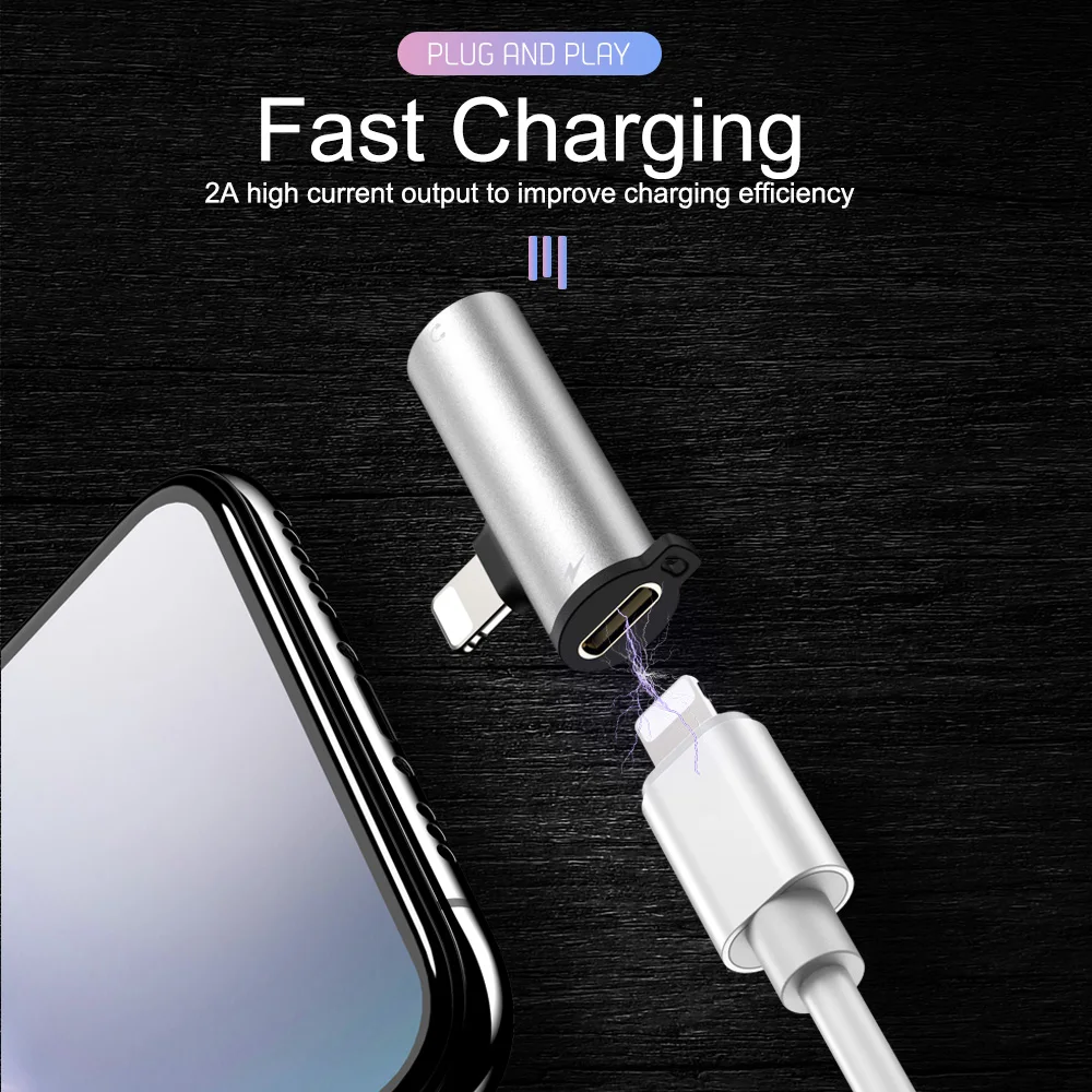 2 в 1 сменный Разъем для iPhone 7 8 Plus X XS Max XR 10 3 5 мм наушники контактный зарядный