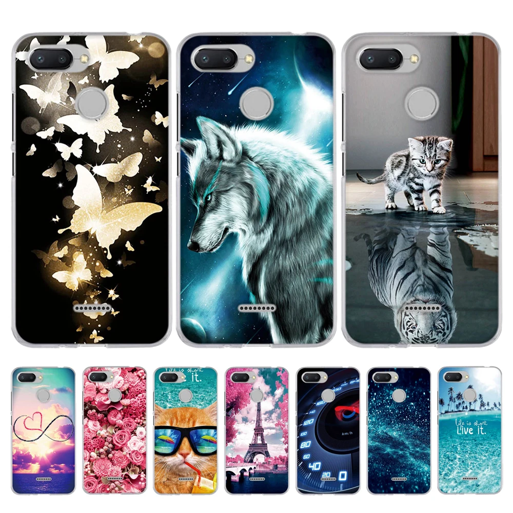 

Case for Xiaomi Redmi 6 5.45" Cover Soft Silicone Back Cover for Xiaomi Redmi6 REDMI6 TPU Phone Shells Fundas for xiaomi redmi 6