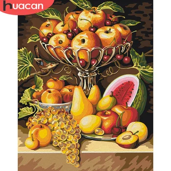 

HUACAN DIY Pictures By Number Fruit Drawing On Canvas Flowers Coloring By Numbers Kits Wall Art Painting Home Decoration