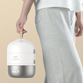 

2L 111 DEERMA DEM-DS21S Stainless Steel Electric Lunch Box Multi-Function Heat Rapidly Three-Layer Anti-Scalding Portable