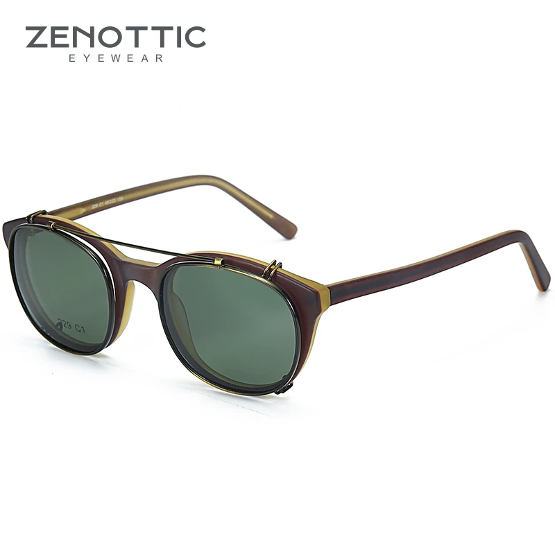 Солнцезащитные очки ZENOTTIC с магнитной застежкой для мужчин и женщин круглые
