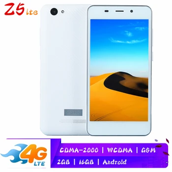 

Smartphones Z5 4G FDD-LTE Android 6.0 Quad Core 2GB RAM 16GB ROM Cellphones 720x1280 5MP CDMA-2000 WCDMA 3G Mobile Phones