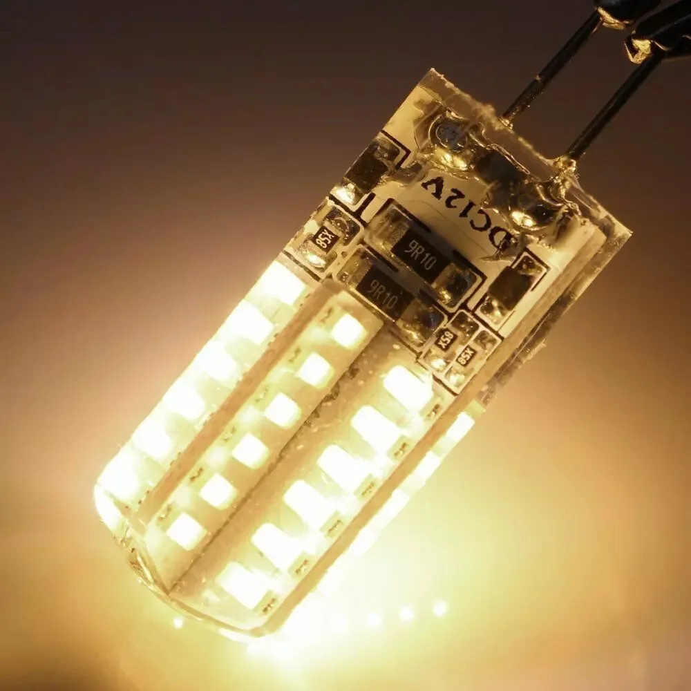 실리콘 LED 옥수수 전구, G4, G9, G5.3, E12, E14, B15, SMD3014, 12V, 110V, 220V, 24D, 32D, 57D, 64D, 80D, 81D, 96D, 104D, 152D