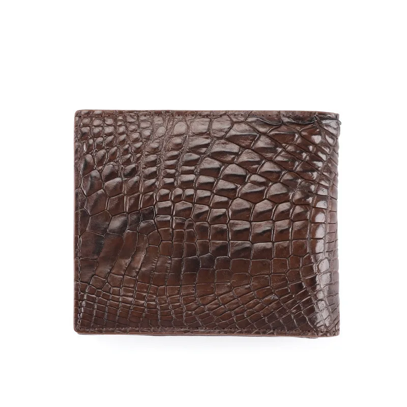 

High-quality Crocodile Wallet Genuine Leather Male fashion Short Fund Leisure Time Cross Section Man Billeteras delgada purses