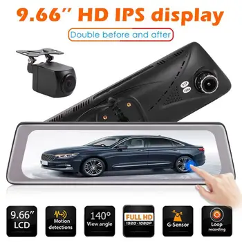 

K5000 9.66" Touch Screen Car Mirror DVR Camera Dual Lens 1080P FHD Rear View Mirro Dashcam GPS Tracker Dash Cam Recorder