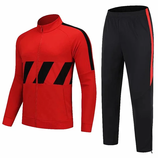 Survete, мужские футболки, футболки для футбола, Мужские Молодежные футбольные наборы, Тренировочный Джерси, костюм для бега, спортивный комплект, одежда с принтом, на заказ - Цвет: red