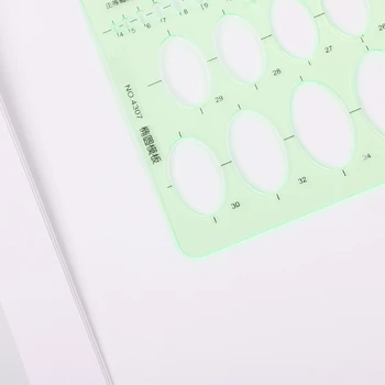 

Green Plastic Oval Geometric Template Ruler Stencil Measuring Tools Students Hot