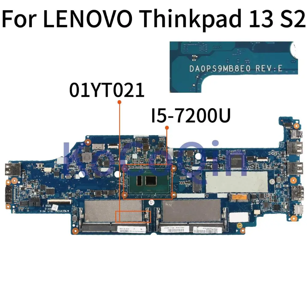 Материнская плата KoCoQin для ноутбука LENOVO Thinkpad Yoga 13 S2 Core SR342 I5 7200U материнская DA0PS9MB8E0