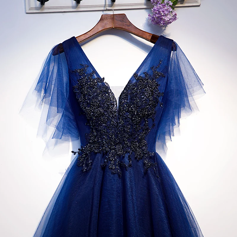 Robe De Soiree короткое платье для выпускного вечера es ТРАПЕЦИЕВИДНОЕ вечернее платье Формальные Вечерние платья без рукавов вечернее платье длиной до середины икры голубое платье для выпускного вечера