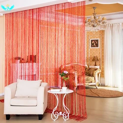 Glitter Fringe String Curtain Shiny Tassel Flash Silver Line String Curtain Window Panel Room Divider Fly Screen Door Hanging