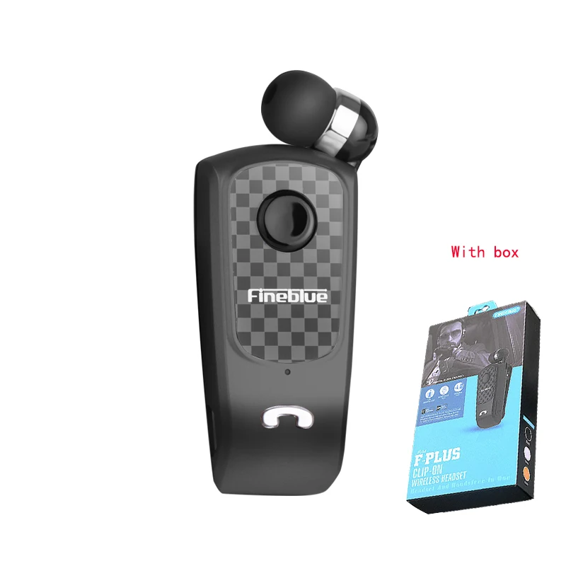 Fineblue F PLUS Mini Беспроводная Bluetooth V4.0 гарнитура наушники-вкладыши без рук с микрофоном Вибрация оповещения карбоновый дизайн - Цвет: Black with box