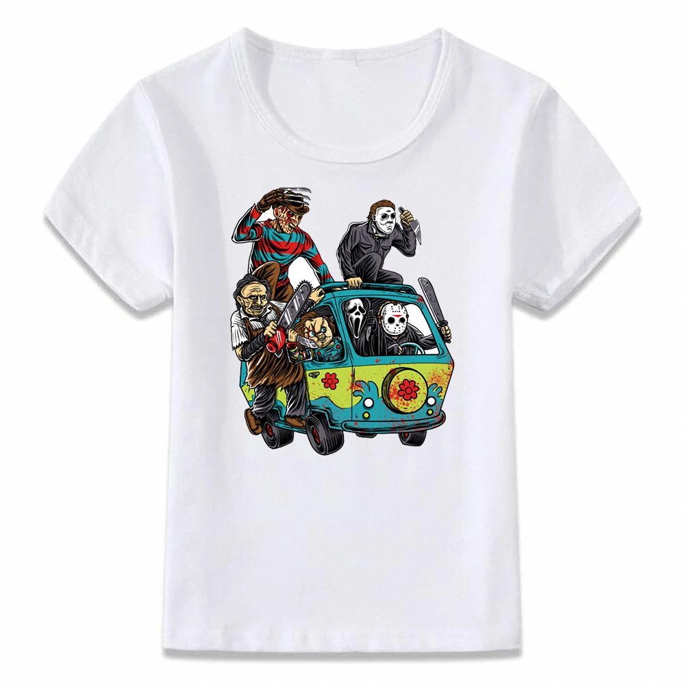 Детская одежда футболка ужас детский сад Pennywise клоун призрак лицо Чаки пила подарок на Хэллоуин мальчики девочки футболка для малыша - Цвет: W075U