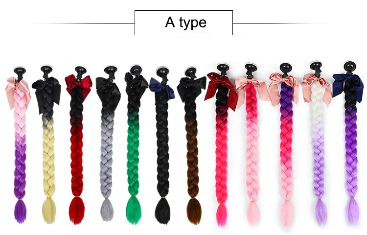 Colorful Helmet Decorations Braid Hair Punk Cockscomb Modeling Motorcycle Helmet Woman Braids Wig Ski Mohawk