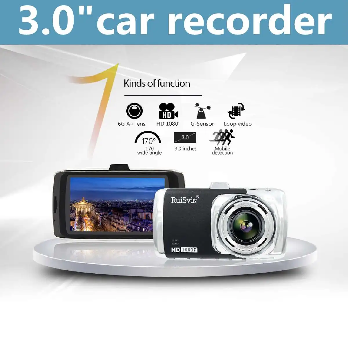 Автомобильная dvr камера Full HD 1080P 170 градусов видеорегистратор регистраторы для автомобилей ночного видения g-сенсор видеорегистратор