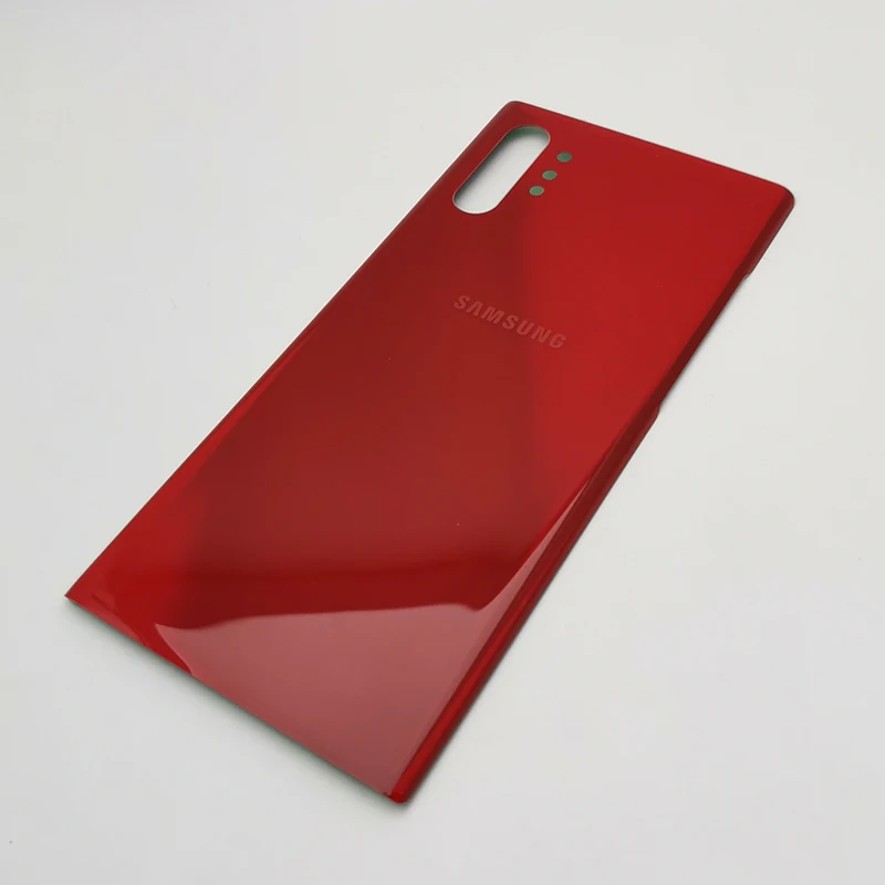 Note 10plus чехол для телефона для samsung Galaxy Note 10 Plus 10+ задняя крышка для батареи стеклянная дверь задний корпус чехол Замена+ наклейка