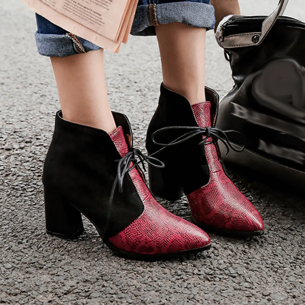 vintage lace up boots european style