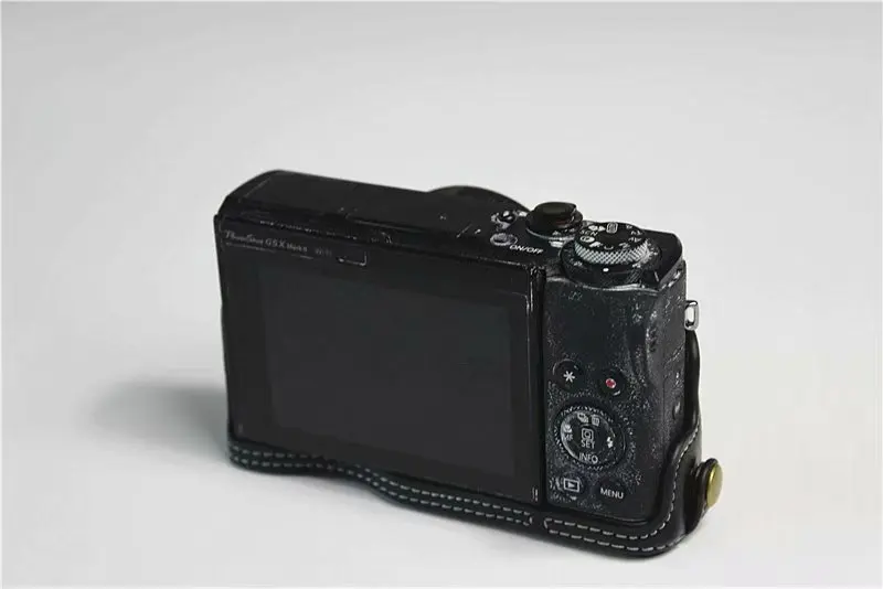 Чехол из натуральной кожи для камеры для Canon Powershot G5 X Mark II G5XII G5X2 Половина корпуса камеры Нижняя крышка батарейного отсека