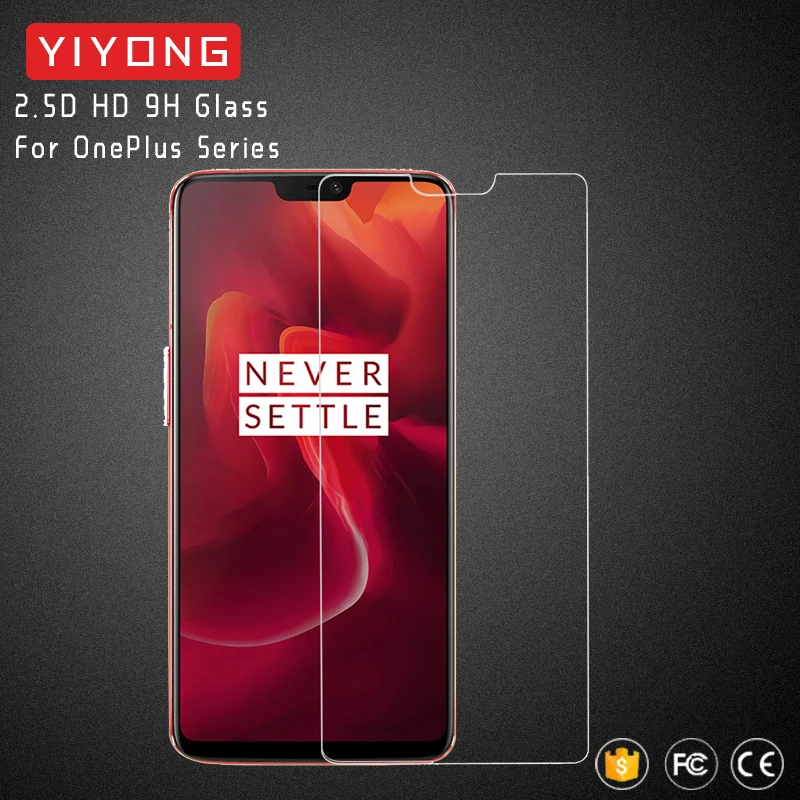 25 шт./лот YIYONG HD Стекло для Oneplus 6 T 5 5T 3 3T закаленное стекло защиты экрана OnePlus One Plus 7