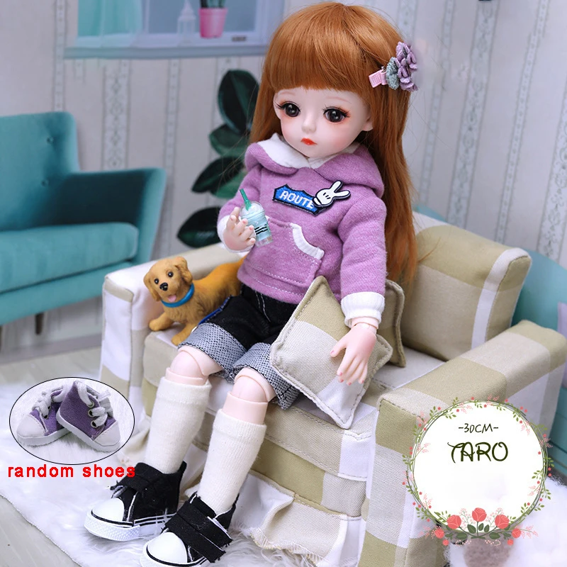 30CM Fashion Bjd Doll 18 Joints Beauty Make Up DIY Bjd Dolls With Clothes Suit Best Gifts For Girl Handmade Beauty Toy 1/6 BJD 15