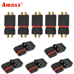 Connecteur étanche noir Amass XT60W, 5 / 10 paires, connecteur de balle plaqué or mâle femelle pour avion RC Drone batterie Lipo voiture B 