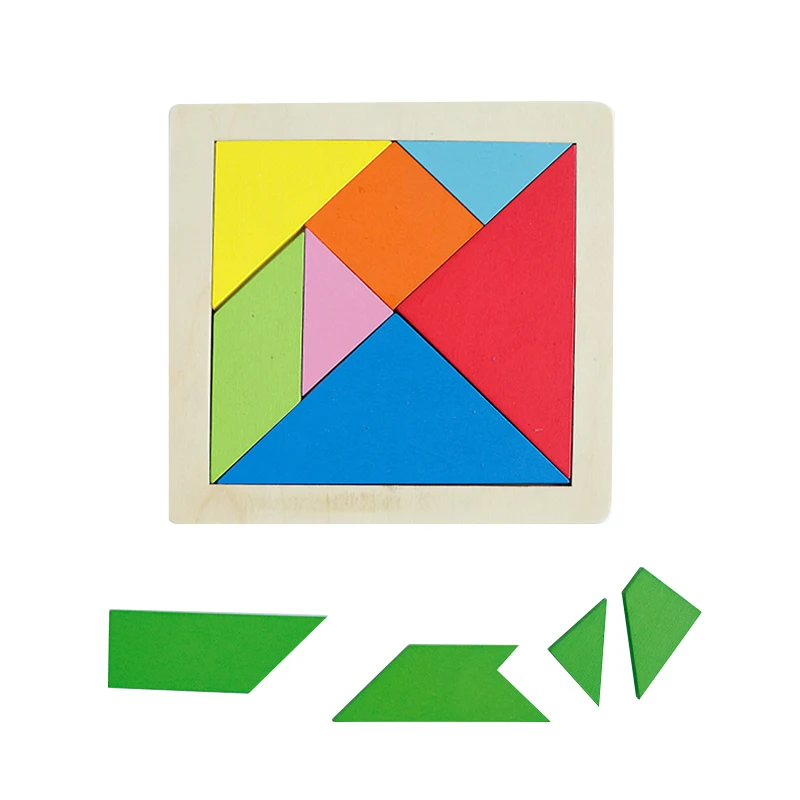 3D Деревянные Пазлы настольные Игрушки Tangram головоломка Пазлы для детей тетрис Игры развивающие игрушки для малышей деревянные подарки бесплатно