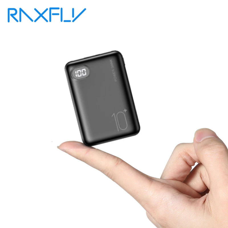 RAXFLY Mini Power Bank 10000 мАч три входа цифровой дисплей Bateria Externa мобильный для Xiaomi iPhone Powerbank Портативное зарядное устройство|Внешние аккумуляторы|   | АлиЭкспресс