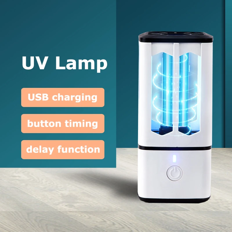 

3.8W UVC Sterilizer Desinfecting Lamp Ozone Quatrz UV Bactericidal Portable Ultraviolet Lamps Germicidal Light Room Hospital