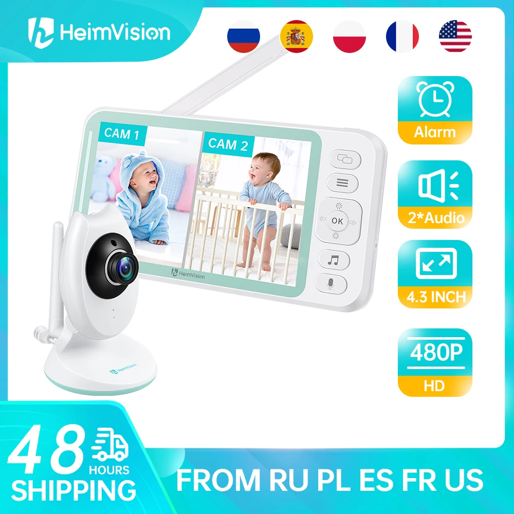 Видеоняня HeimVision HM132 с камерой 4 3 дюйма ЖК-дисплей ночное видение аккумулятор 1500